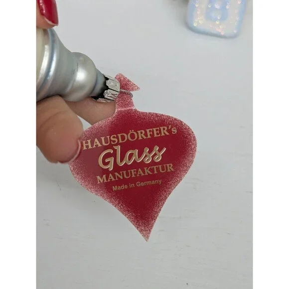 Inge Glas Glass Mouth Blown German Ornaments Baby First Christmas Set Of 3 New - Picture 2 of 16